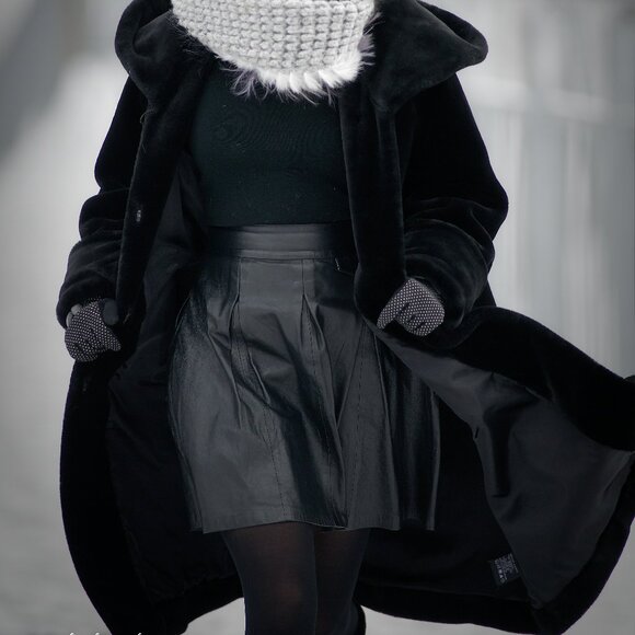 Faux Fur Zara black Coat - Picture 6 of 6